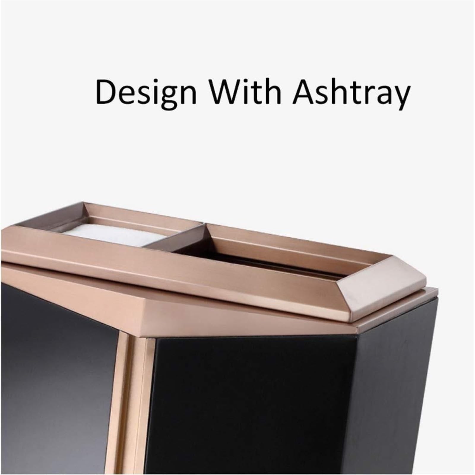 Papelera Oficina Cubos De Basura Contenedores De Reciclaje De Residuos Contenedores De Basura Cuadrados De Metal Para Exteriores Con Cenicero Asiento Cubo De Basura Espejo De Hotel Vestíbulo Vertical