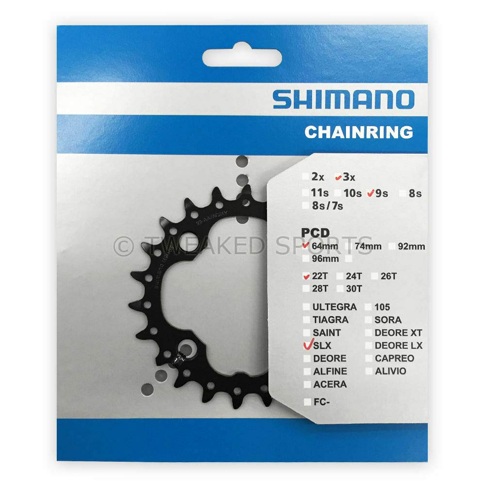 Amazon.com : Shimano FC-M660 SLX Chainring (64x22T 9 Speed) : Bike