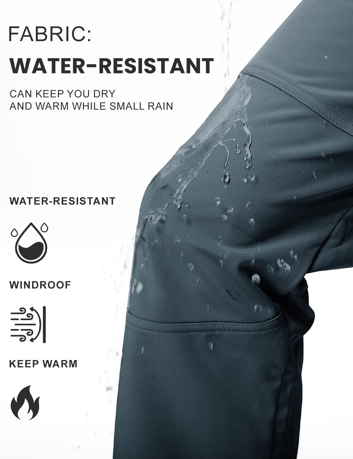 Rdruko Womens Fleece Lined Thermal Snow Ski Trousers Outdoor Waterproof Hiking Walking Work Trousers Winter Sports Pants