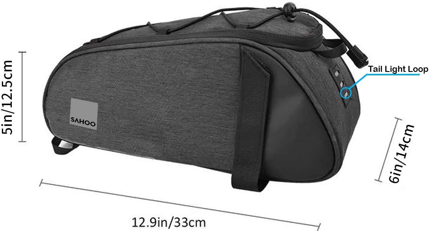 Roswheel Essentials Series 141465 Convertible Bike Trunk Bag Bicycle Rear Rack Pack Cycling Accessories Pannier, 7L Capacity : Sports & Outdoors