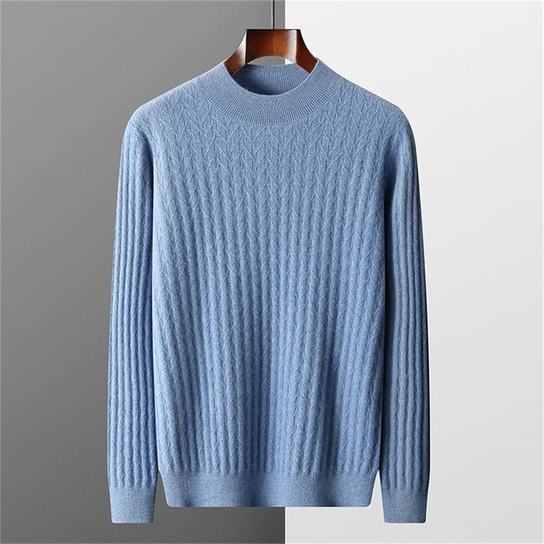 Maglione invernale da uomo a mezza collo alto maglione in cashmere slim fit manica lunga caldo maglione lavorato a maglia