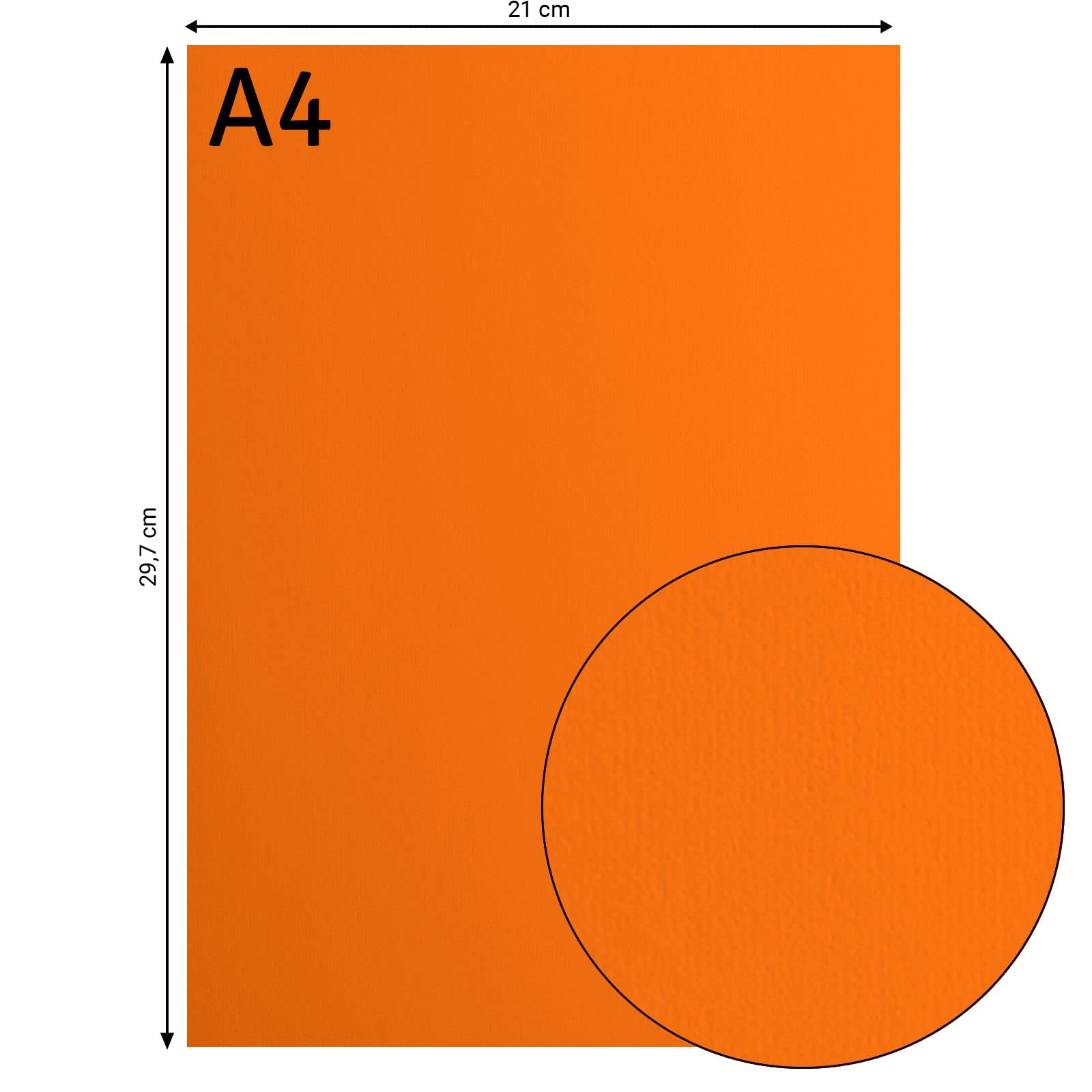 Vaessen Creative 2927-012 Florence Cardstock papier, pomarańczowy, 216 g/m², DIN A4, 10 sztuk, gładkie, do scrapbookingu, produkcji kartek, wytłaczania i innych prac ręcznych