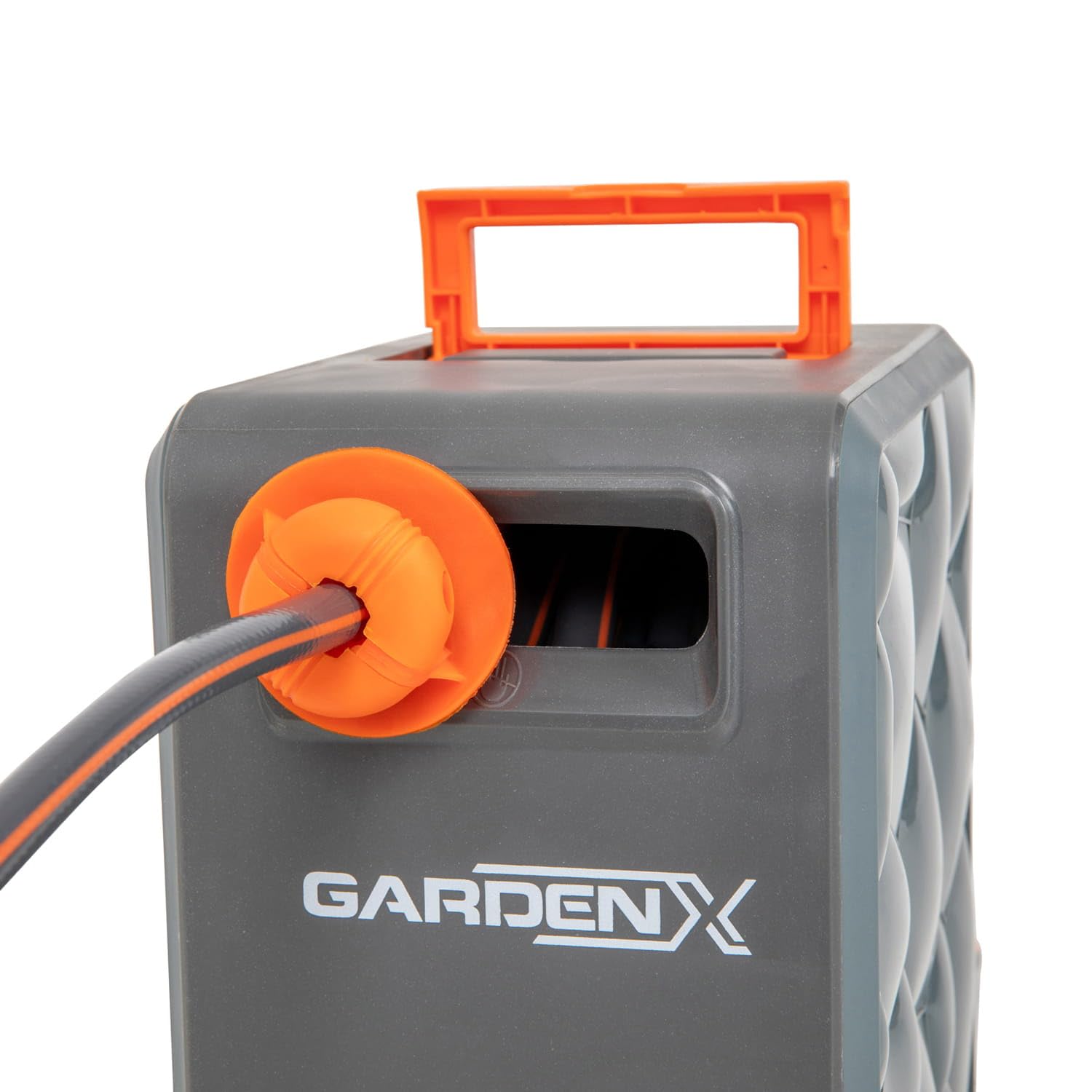 S&Garden Schlauchaufroller - Schwarz, Automatik, 10m PVC Schlauch, Wandmontage