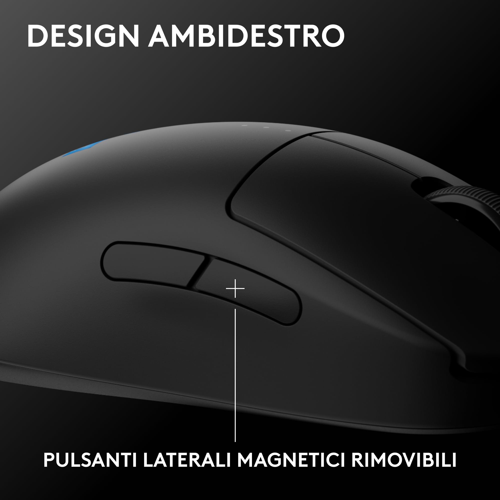 Logitech G PRO 2 LIGHTSPEED Mouse da gioco senza fili, East Europe Pachage, fino a 4 pulsanti laterali magnetici personalizzabili e commutabili, ricarica USB-C, sensore da 32k DPI per PC/Mac