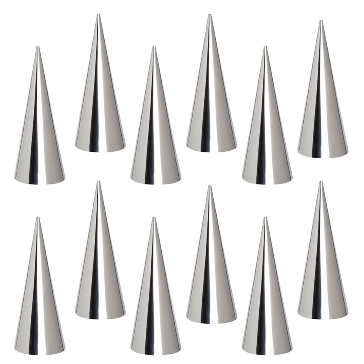 SHINEOFI Edelstahlform Hitzebeständig und Spülmaschinenfest 10 Stück aus 430 Rostfreiem Stahl Kegel und Spiralförmige Teigrollenformen zum Backen von Butterbrot