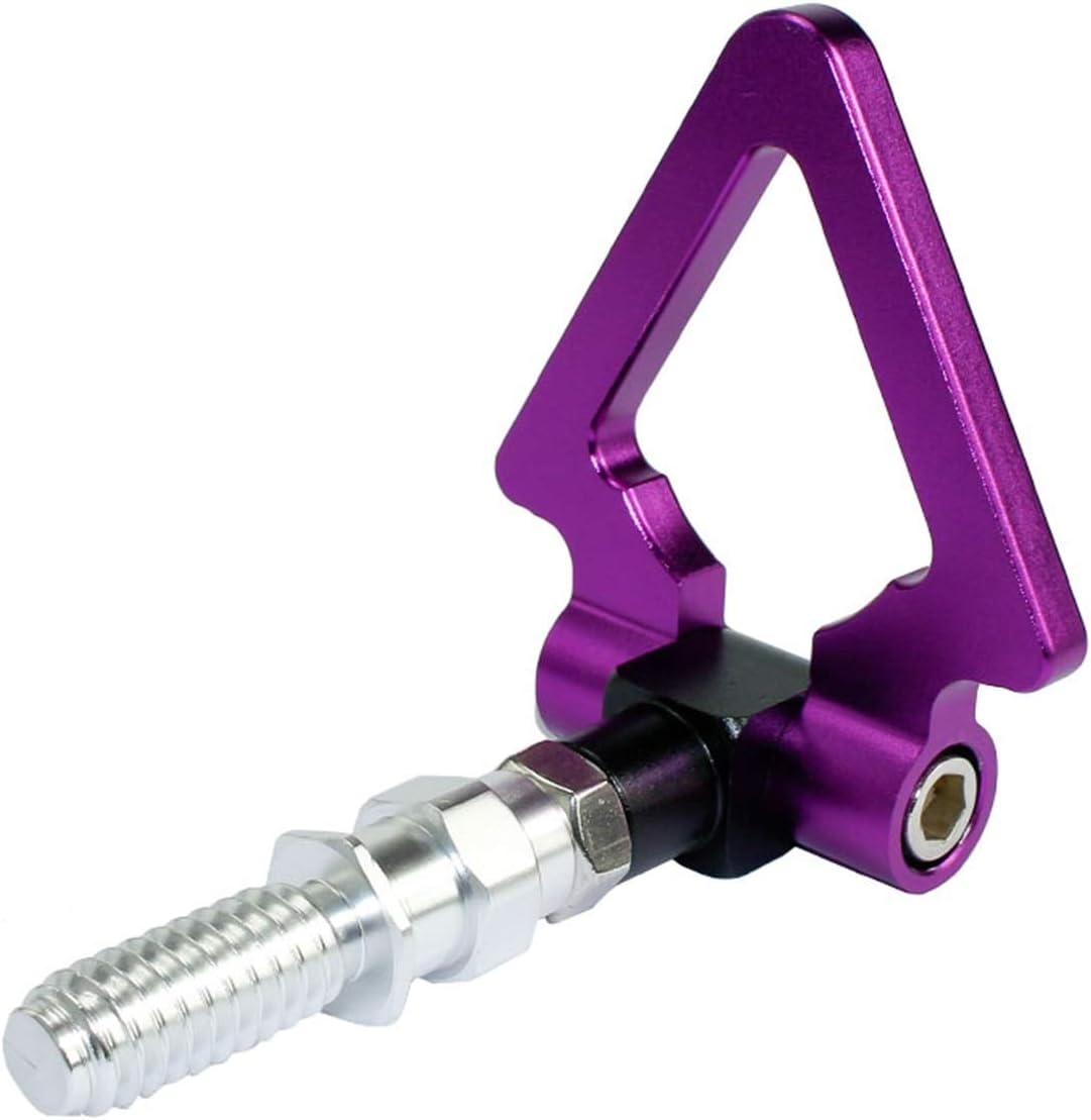 MBROS Tow Hook,Car Towing Eye Tow Hook for BMW Car Trailer Racing Screw Aluminum CNC Triangle Ring Tow Towing Hook Race Towing Bars (Color Name : Purple)