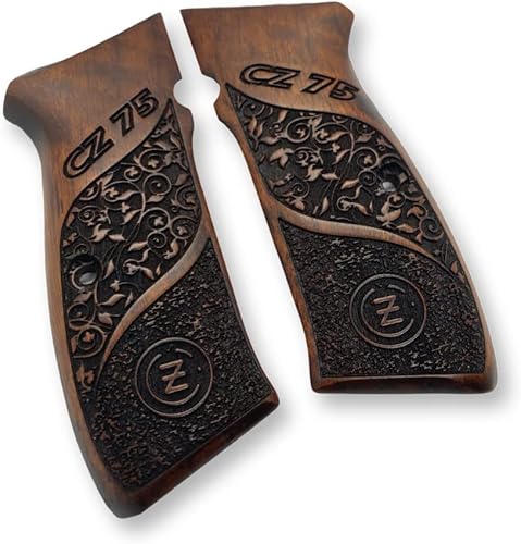 Miniatura 4 de Para CZ-75 Grips CZ85 Grips 75B CZ 75 SP-01 75B CZ 7585 Tamaño completo hecho a mano de madera de nogal