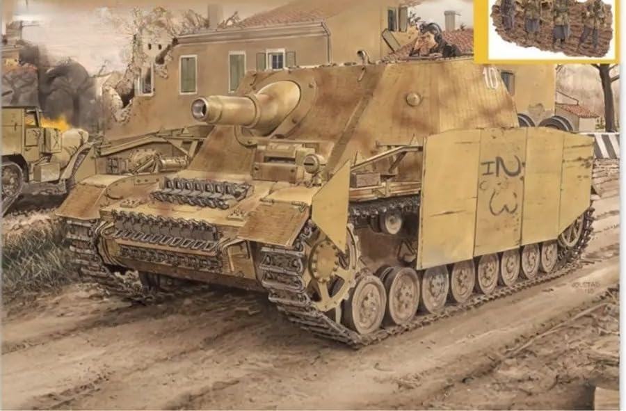 6596 1/35 German Sd.Kfz.166 No.4 Assault Tank Grizzly Bear Early Type W/Anti-Magnetic Armor [Limited Ver. Give Soldiers]