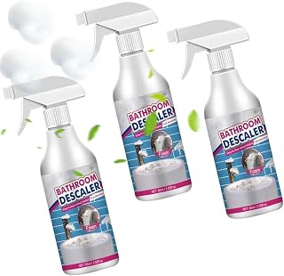Stubborn Stains Cleaner, Limescale Cleaner, Bathroom Foam Cleaner Spray, Powerful Descaling Cleaning Agent for Shower Bathtub Toilet Bath Sink Glass Ceramic (3PC)
