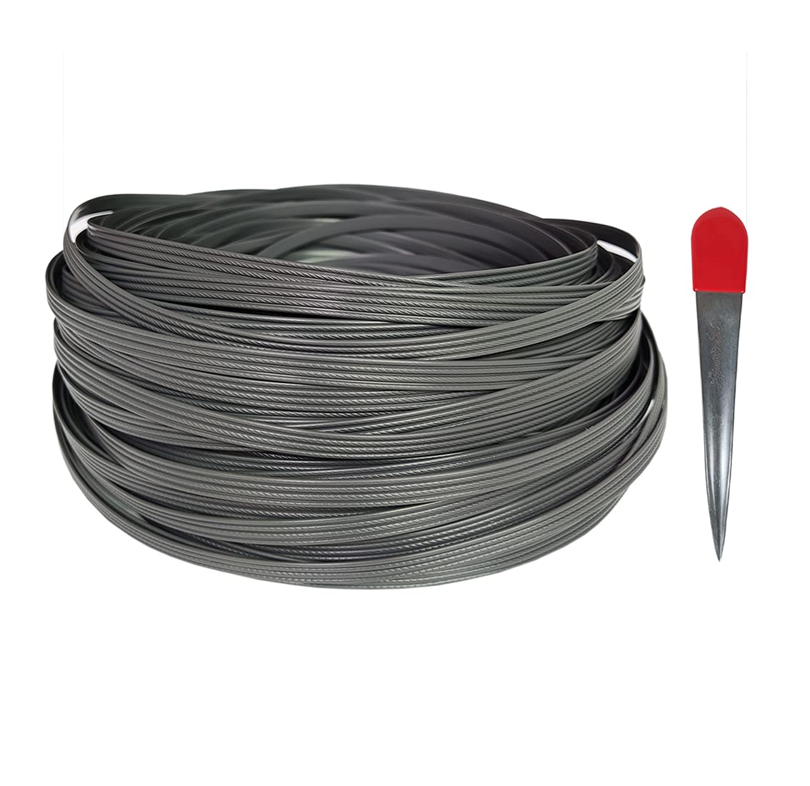 Kit Réparation Rotin Gris 60m 8mm Avec Outil Tissage - Restauration Meubles Extérieur Terrasse