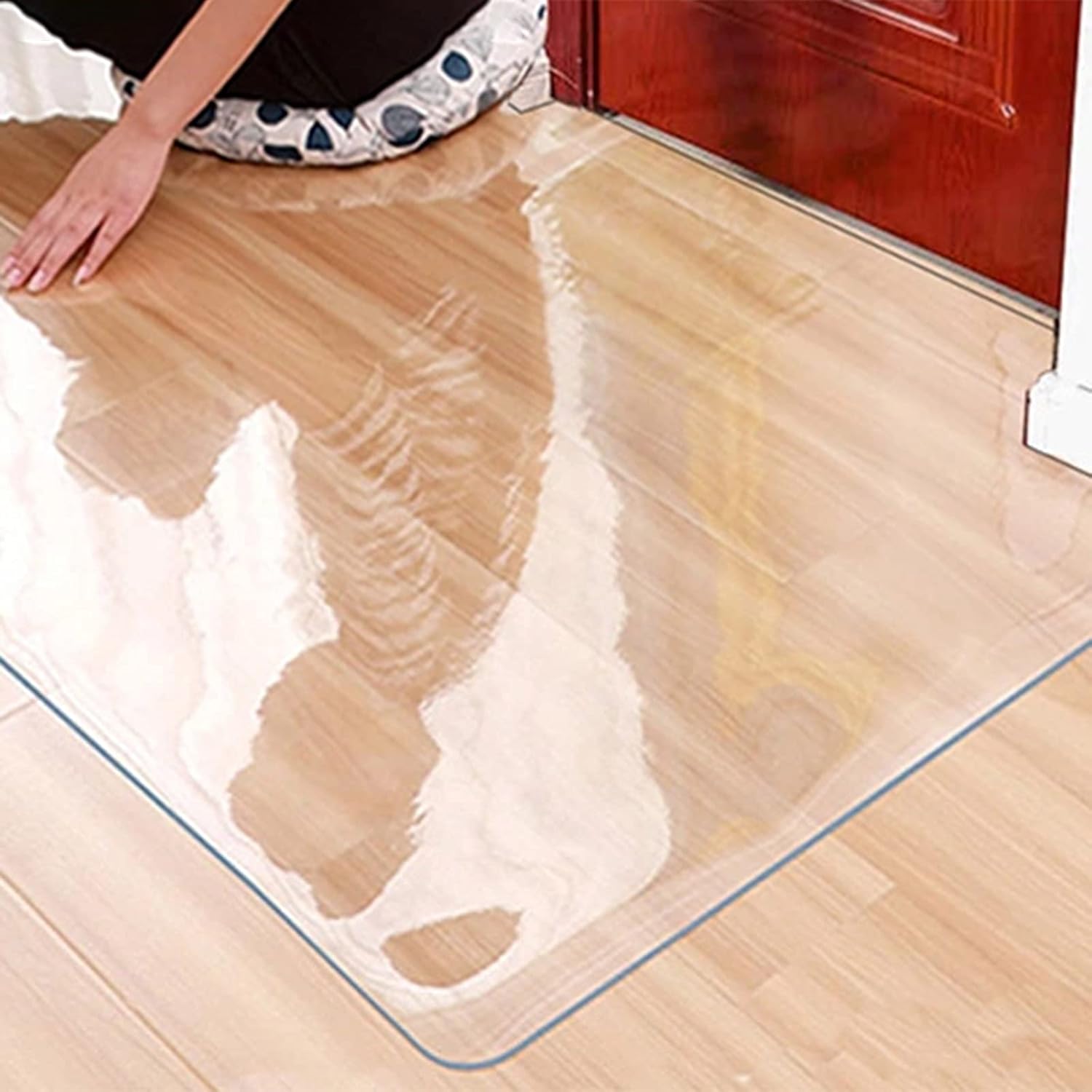 Plastic Vinyl Low Pile Rug Runner Protector/Transparent Non Slip Entrance Doormat,Clear Floor Mat for Office Chair On Carpet, 1.5mm Thick(125x475cm(4.1ftx15.6ft))