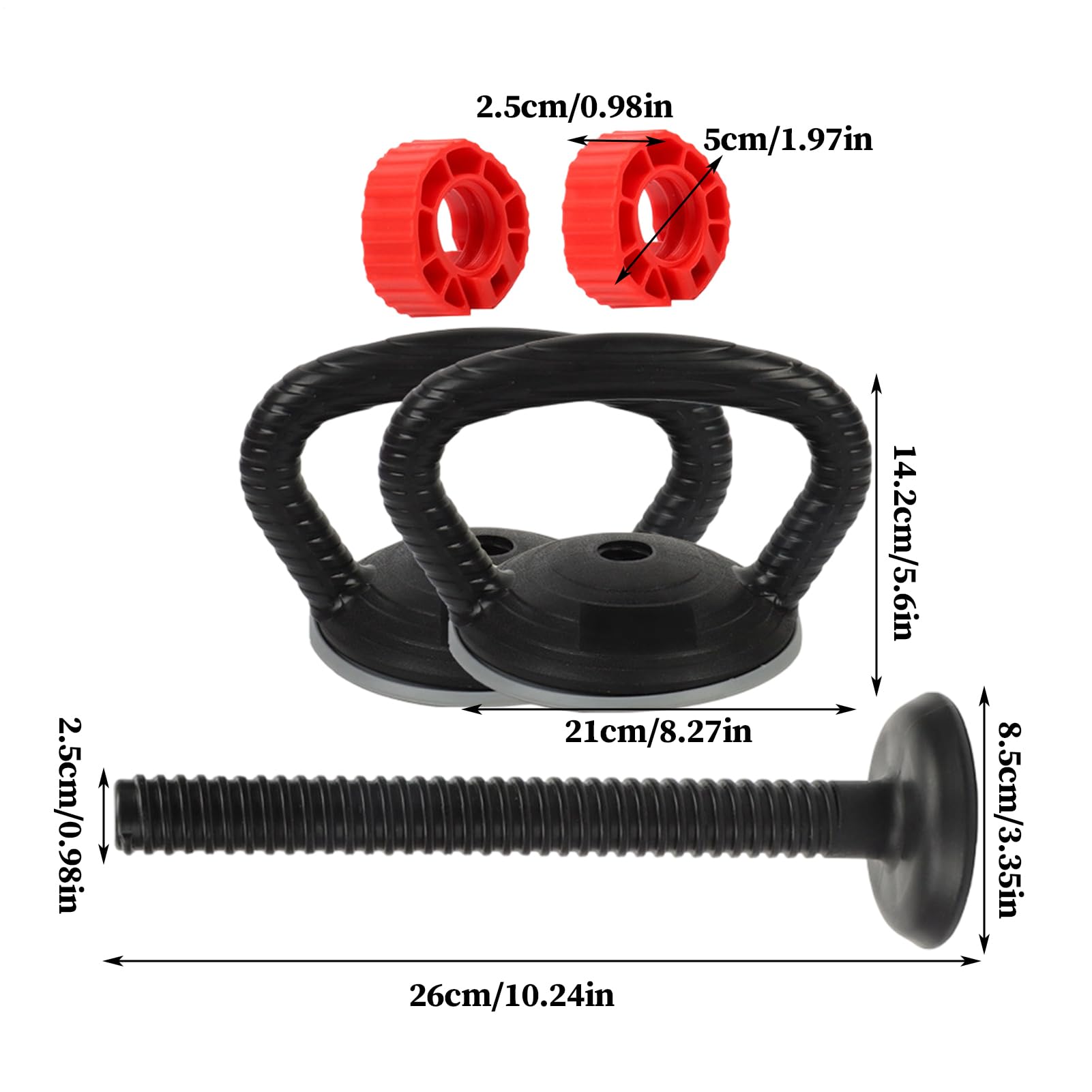 Kettlebell Grip – akcesoria zamienne do sztangi, ergonomiczne uchwyty do hantli do treningu siłowego, domu, siłowni, fitnessu, ćwiczeń, zawodów, podnoszenia ciężarów, 2,5 x 5 cm