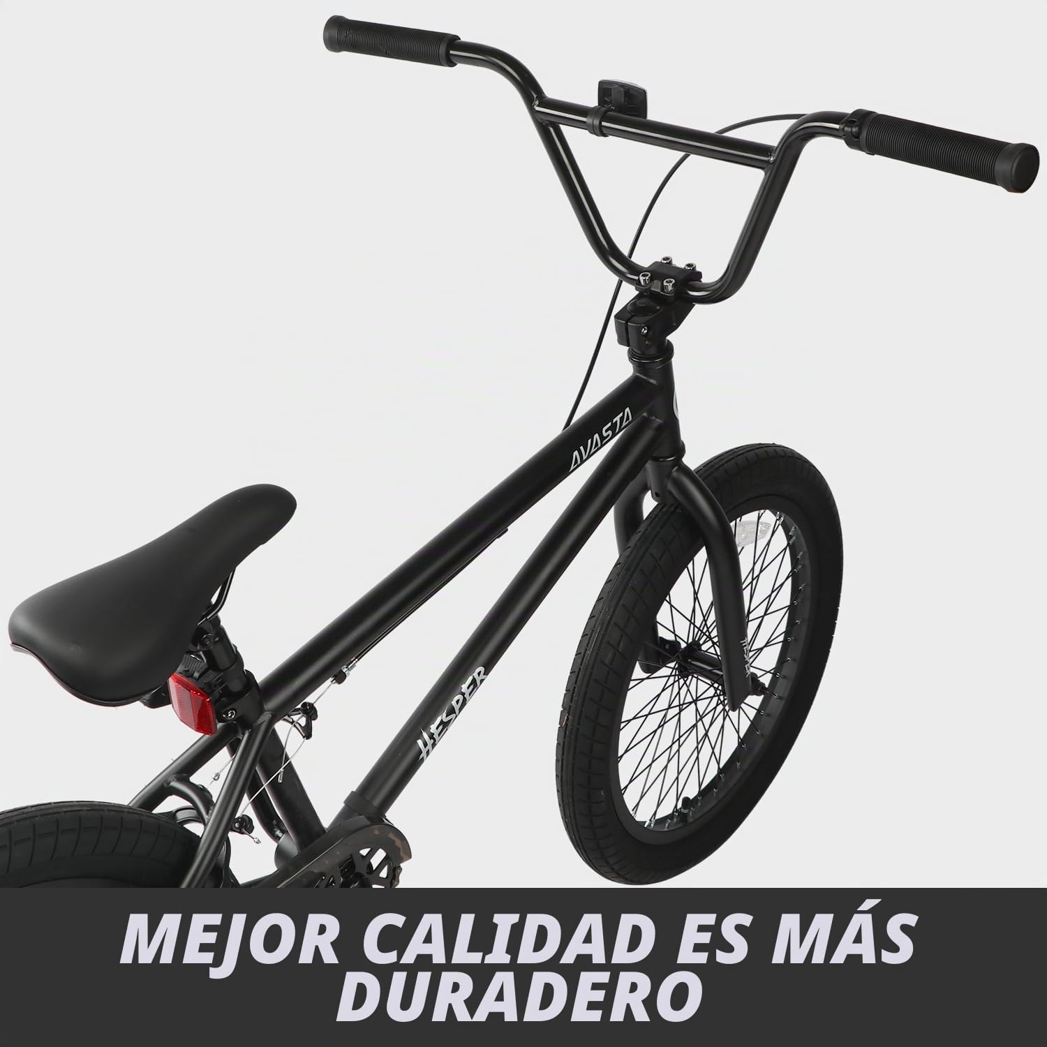 AVASTA Hesper Bicicleta infantil de 20 pulgadas Freestyle BMX Bicicletas para 6, 7, 8, 9, 10, 11, 12, 13, 14 años de edad, niños y principiantes, color negro