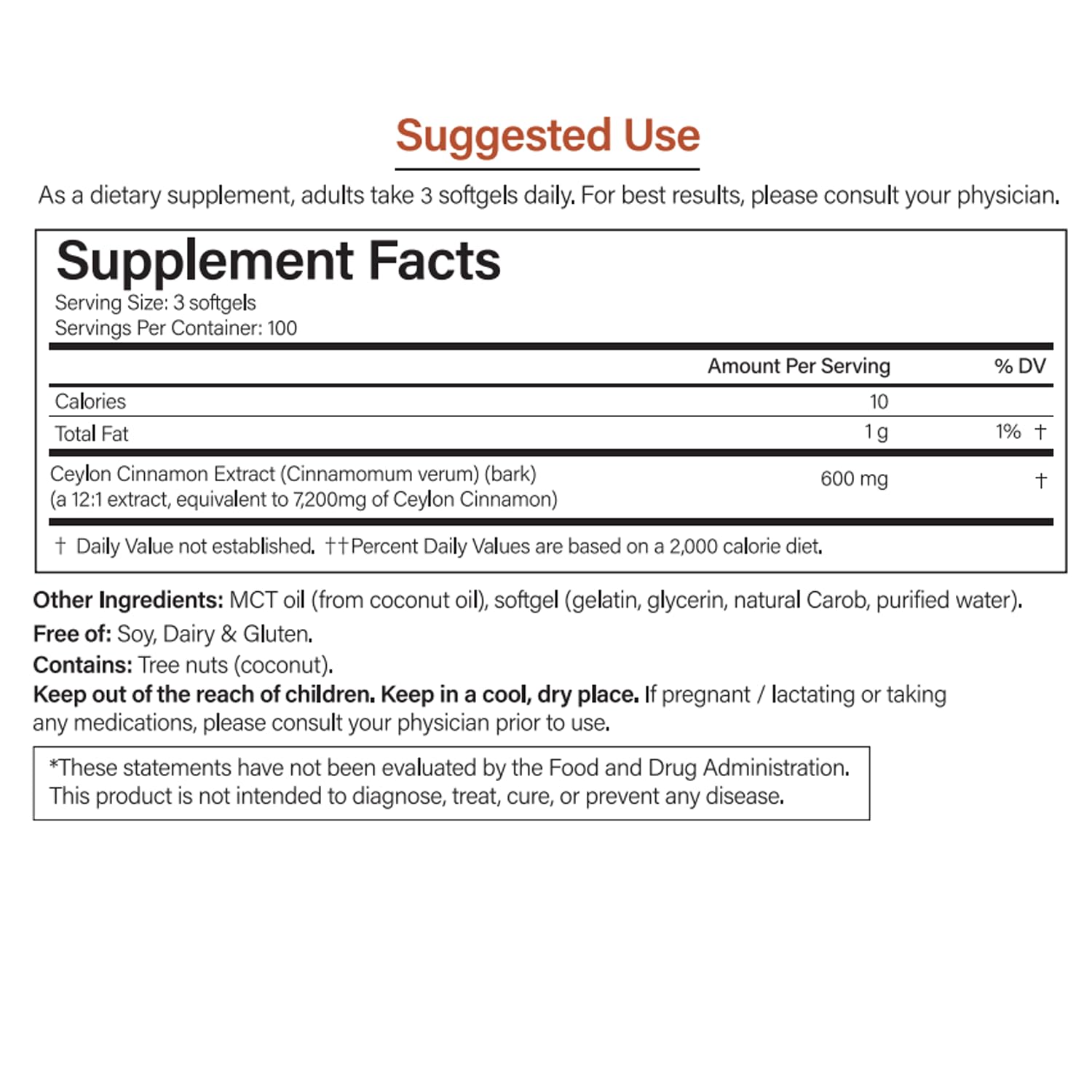Belano Metabolae Ceylon Cinnamon Softgels with MCT Oil — Amazon image 7