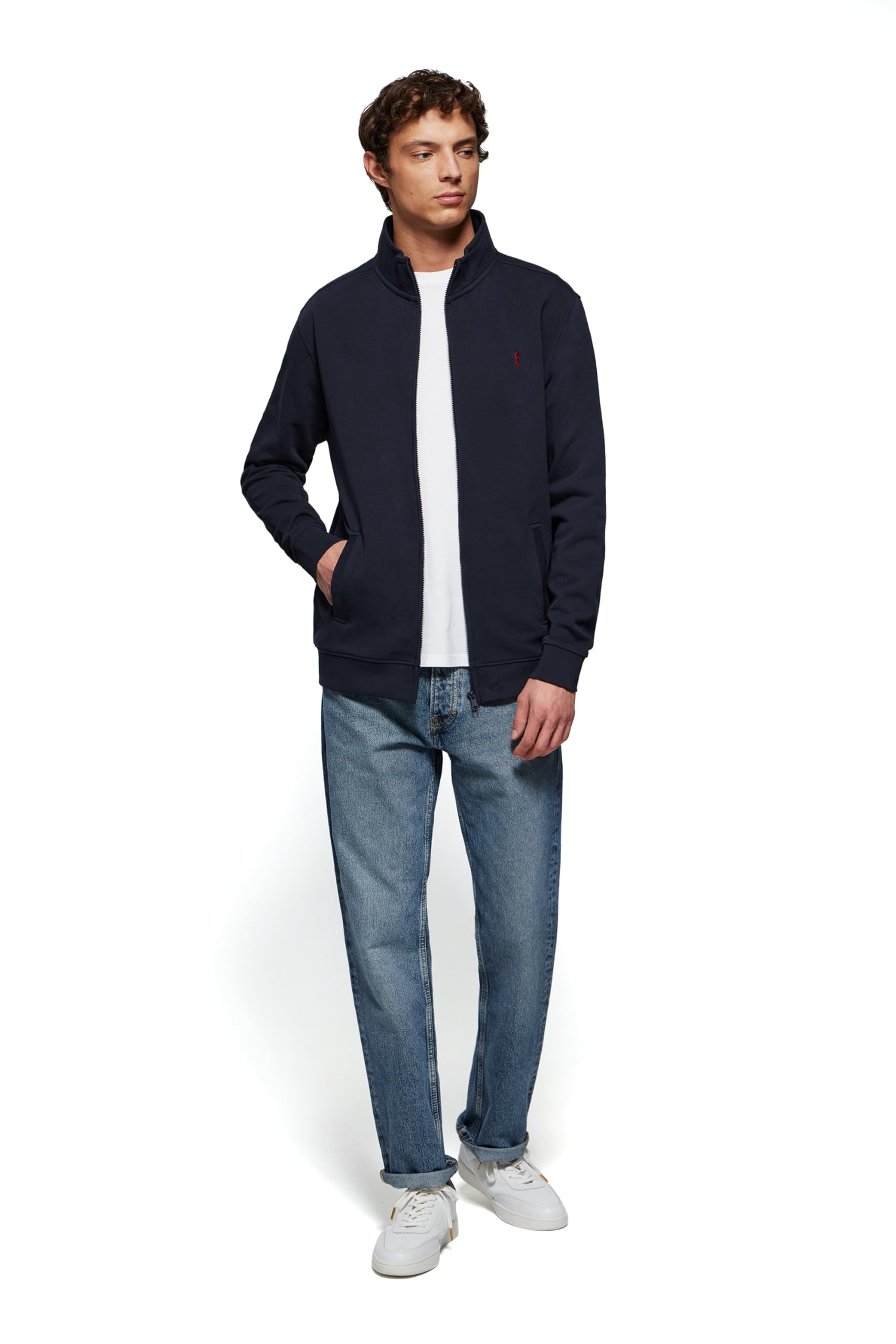 Polo Club Sudadera Hombre Sin Capucha y con Cierre de Cremallera - 100% Algodón - Zipper Neck Sweatshirt Men