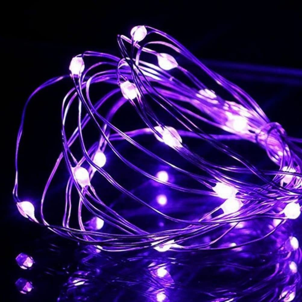 Anso Purple 5V Usb Led String Lights Fairy 20M 10M 5M Silver Wire Waterproof Garland Home Decor (,5M 50Leds)