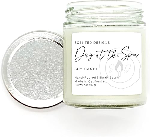 Vela perfumada Day at The Spa Velas relajantes para mujeres para aliviar el estrés aromaterapia Vela de soja de hierba de limón Respetuoso con el