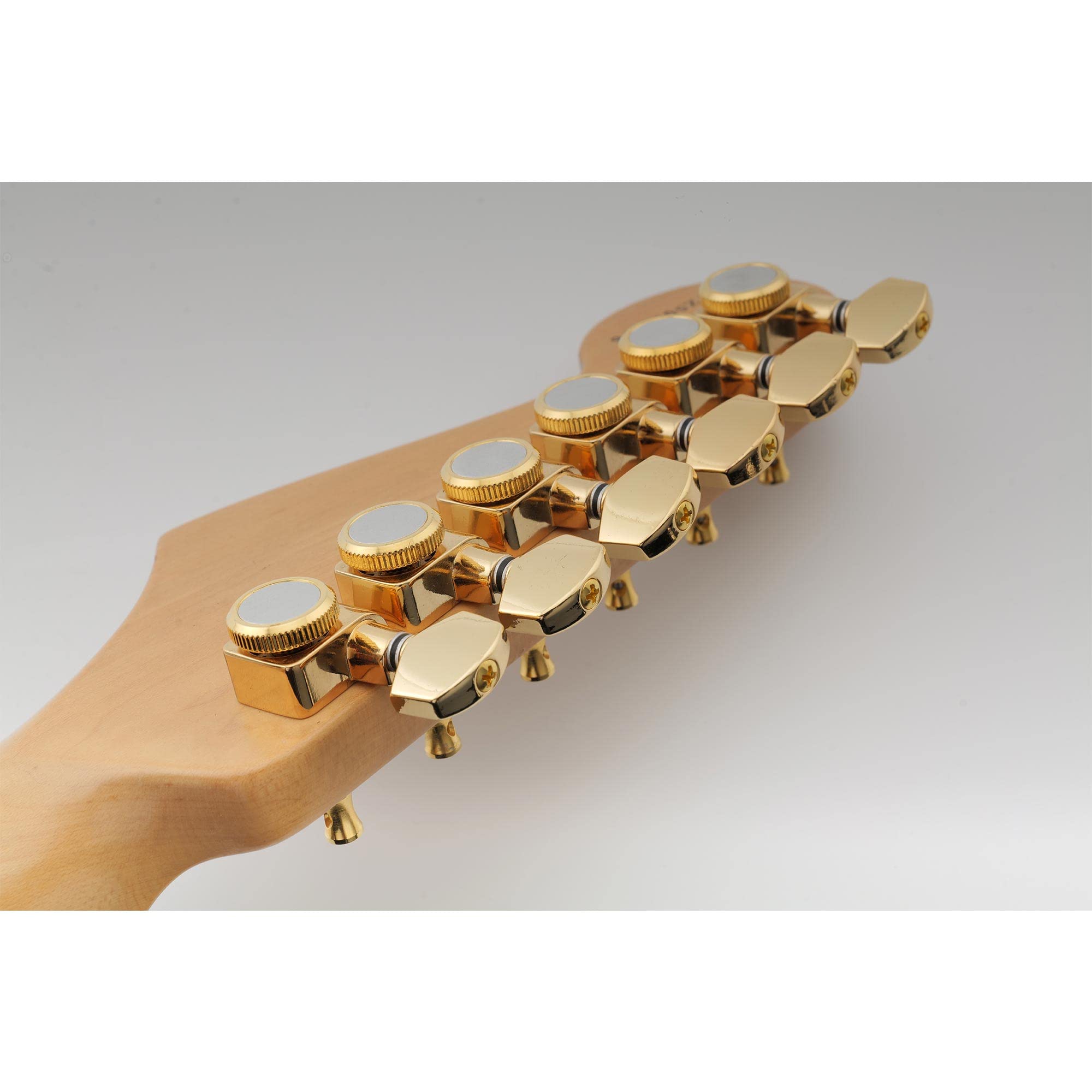 Musiclily Pro 6 en Línea 2-pins Clavijas de Afinación Clavijeros Bloqueantes de Repuesto para Guitarra Fender Strat/Tele, Oro