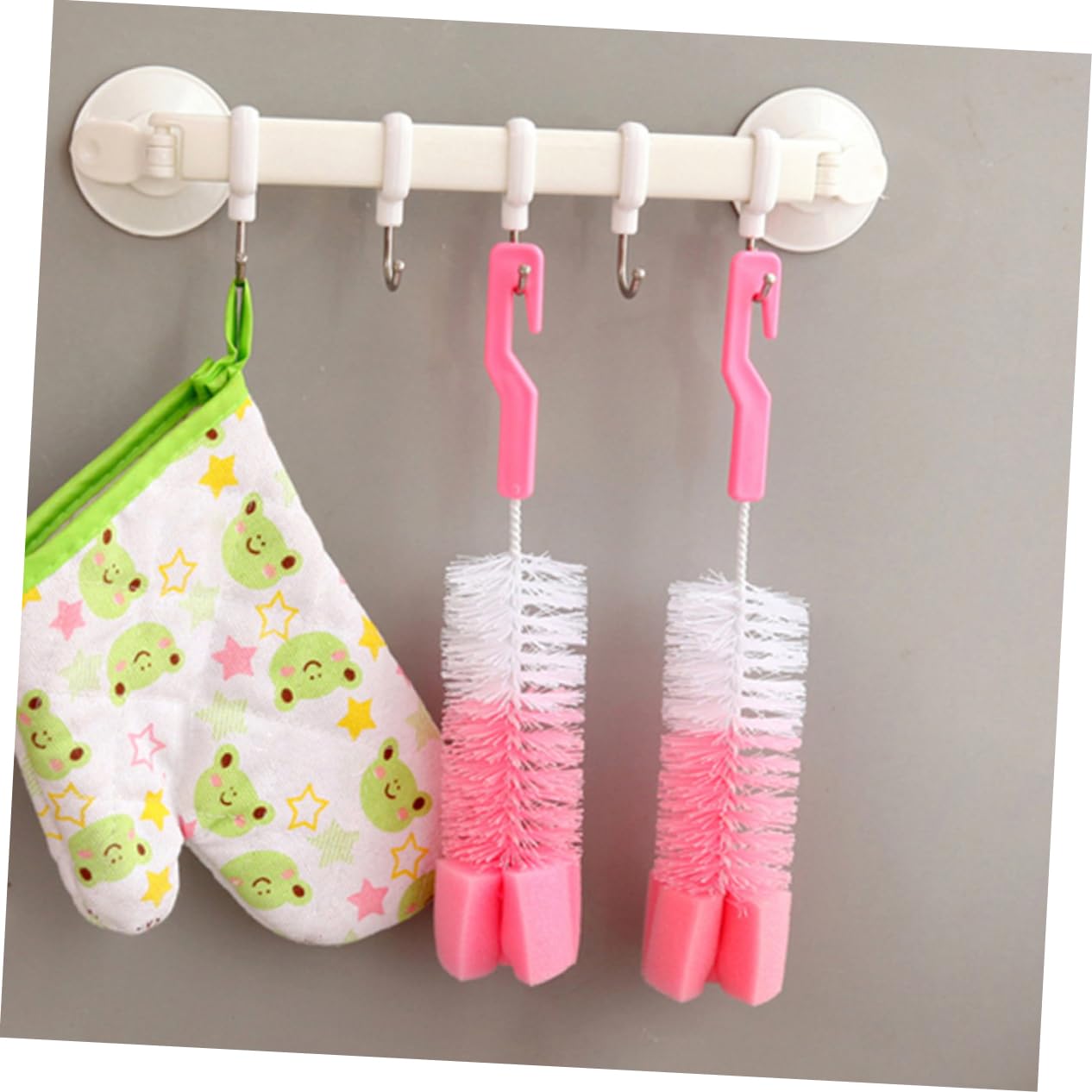 COLLBATH 2pcs Bottle Brush Cup Cleaner Brush Water Bottle Cleaner Cup Brush Wine Bottle Cleaner Water Bottle Cleaning Brush Cup Cleaning Brush Sponge Head Washing Brushes Bottles Pink
