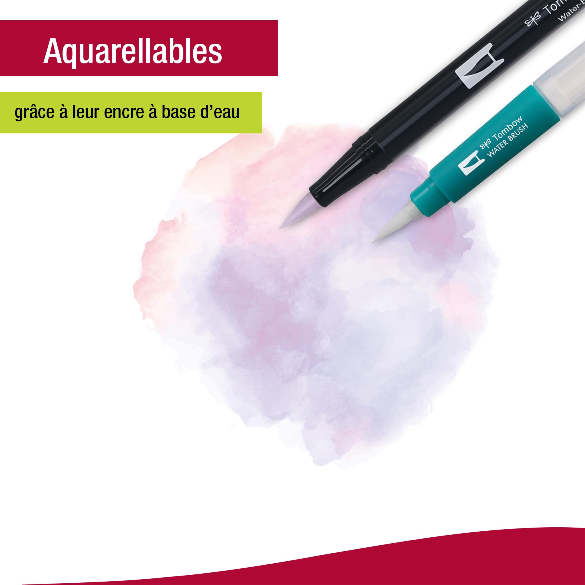 Tombow ABT-18P-6 Lot de 18 feutres pinceau ABT à deux pointes, couleurs paysage ABT-18P-6