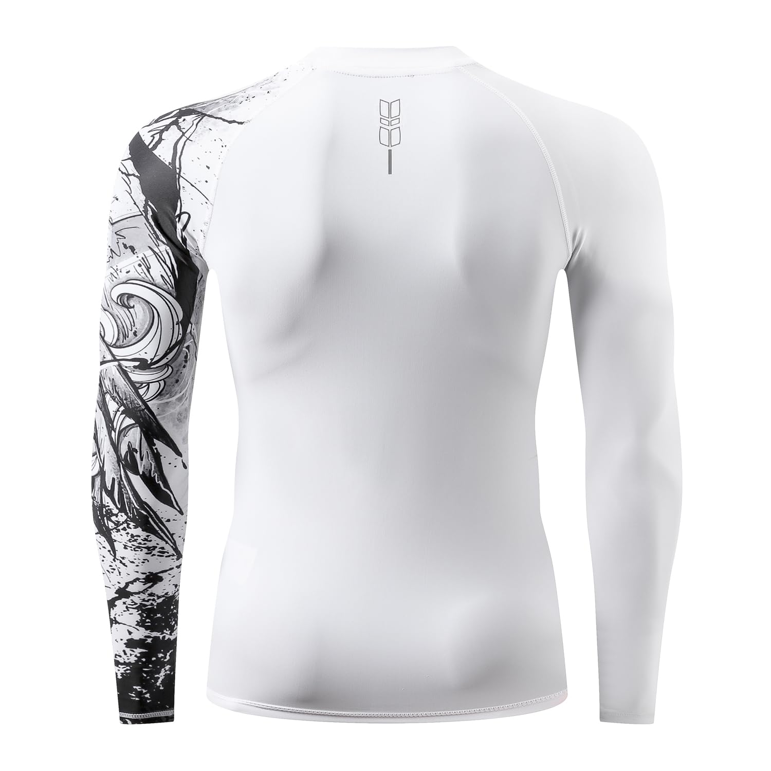 HUGE SPORTS Rashguard Homme Haute de Combinaison en Tissu très élastique spéciale Manches Longues Protection Solaire UV (UPF) 50+