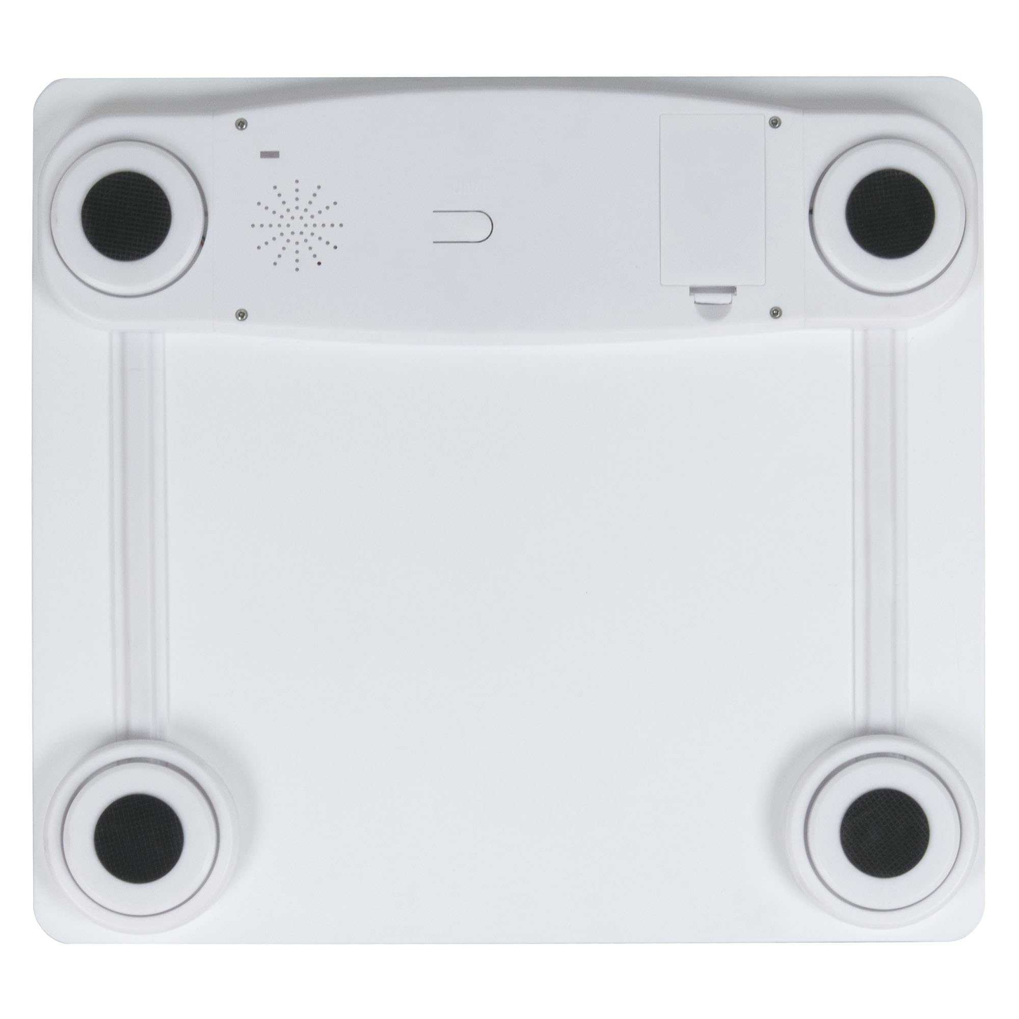 DETECTO Báscula digital de baño, pantalla oculta cuando está apagada, altamente precisa, plataforma ancha, pantalla fácil de leer, alta capacidad de 450 libras, incluye baterías