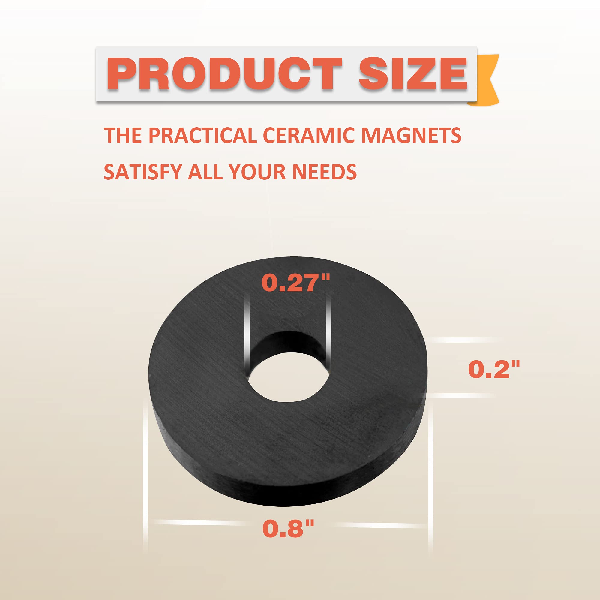 TSUYA 40 Pcs Ferrite Ring Magnets 21mm Crafts Science Projects Bulk — Amazon image 4