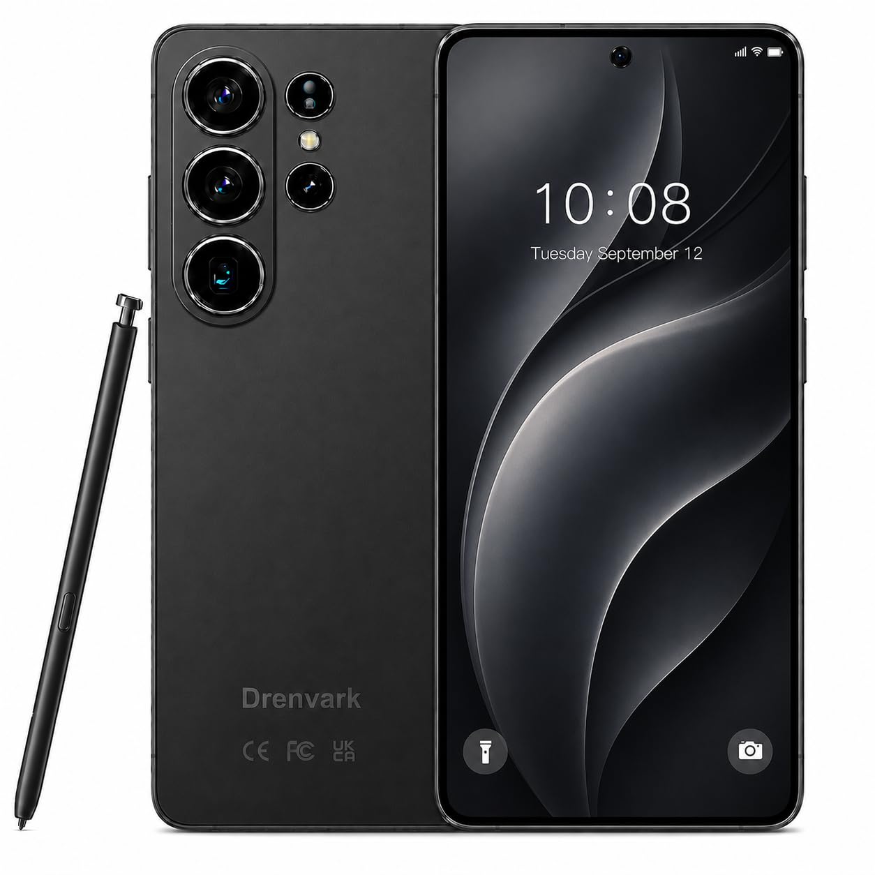 26 Ultra Unlocked Phone,16GB+512GB Mobile Phone, Android 16 Smartphone with Tool Pen, 7000mAh Titanium Battery, 50MP Camera, Dual SIM, Face Locked(Black)