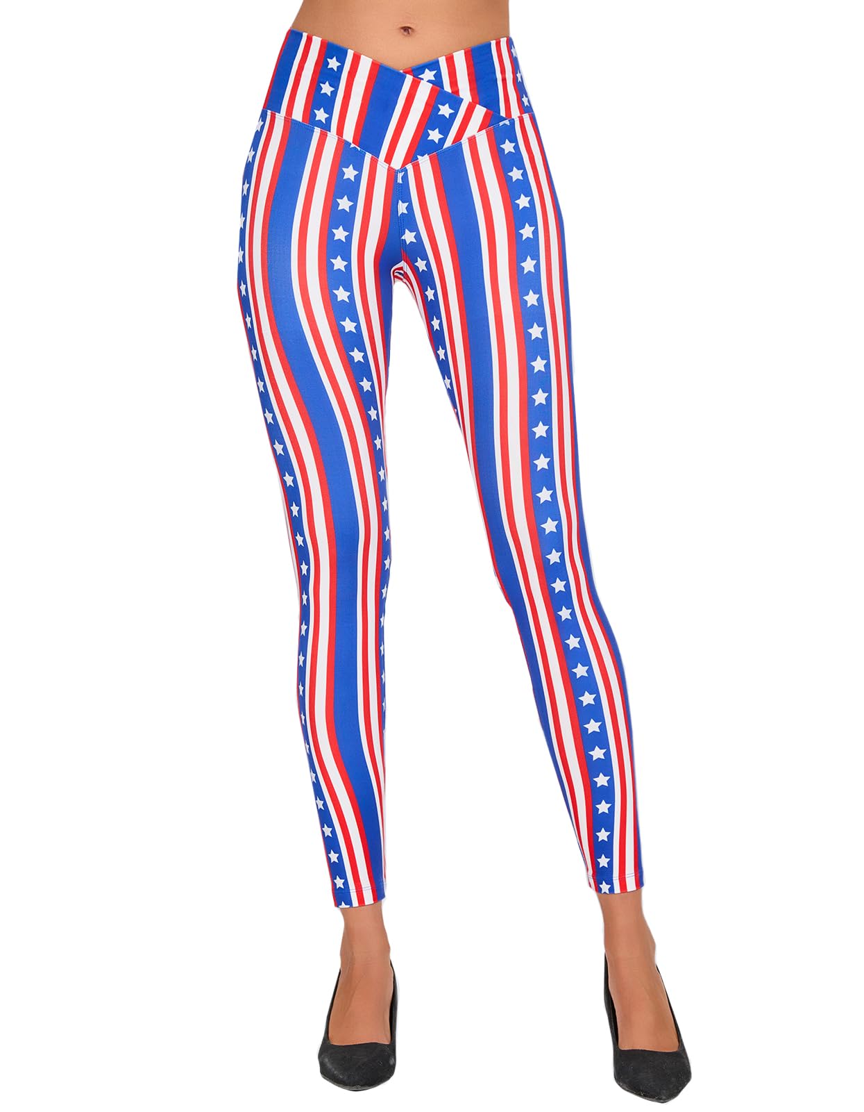 sissycos Women's Christmas Halloween Crossover Leggings High Waisted