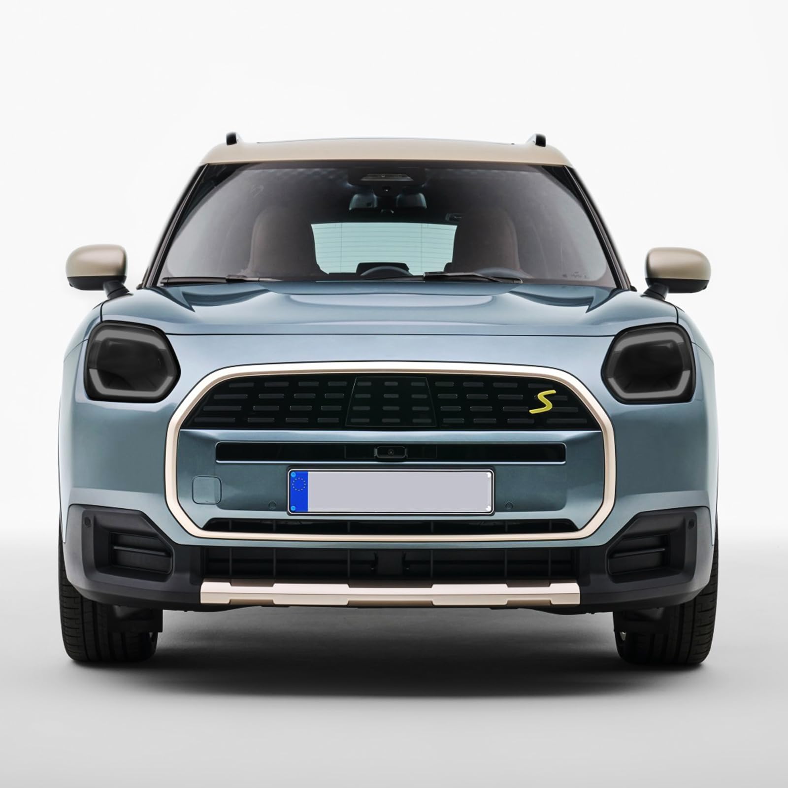 KUNGKIC Protezione Larghezza Parabrezza + Coprifanale Posteriore TPU Protezione Antigraffio Non Ingiallente Auto-Riparante Accessori Esterni Per Mini Cooper U25 Countryman 2024 2025 2Pz (Nero Chiaro