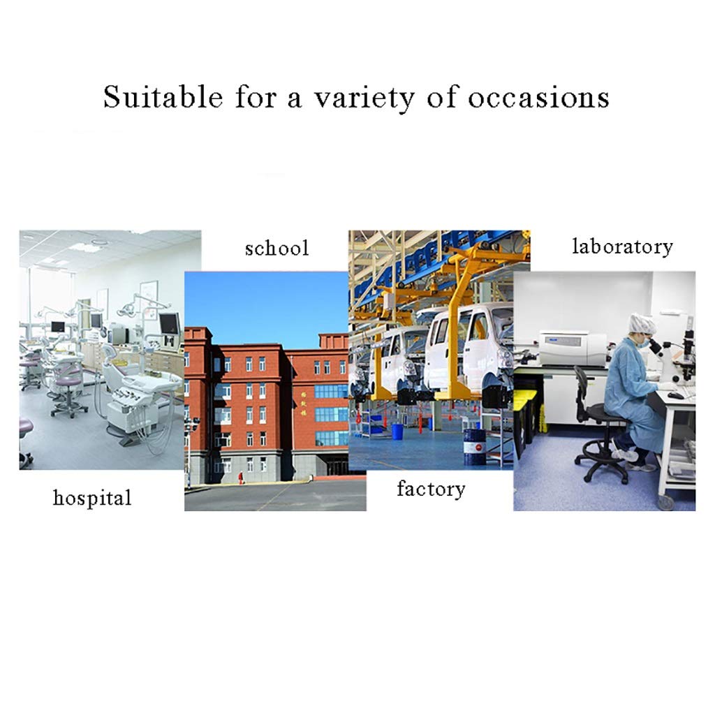 Taburete con Ruedas Silla para computadora, Taburete de Trabajo, Silla operativa, Superficie de Silla PP Antienvejecimiento Fácil de Limpiar Escuela Laboratorio Clínica Taburete Giratorio El