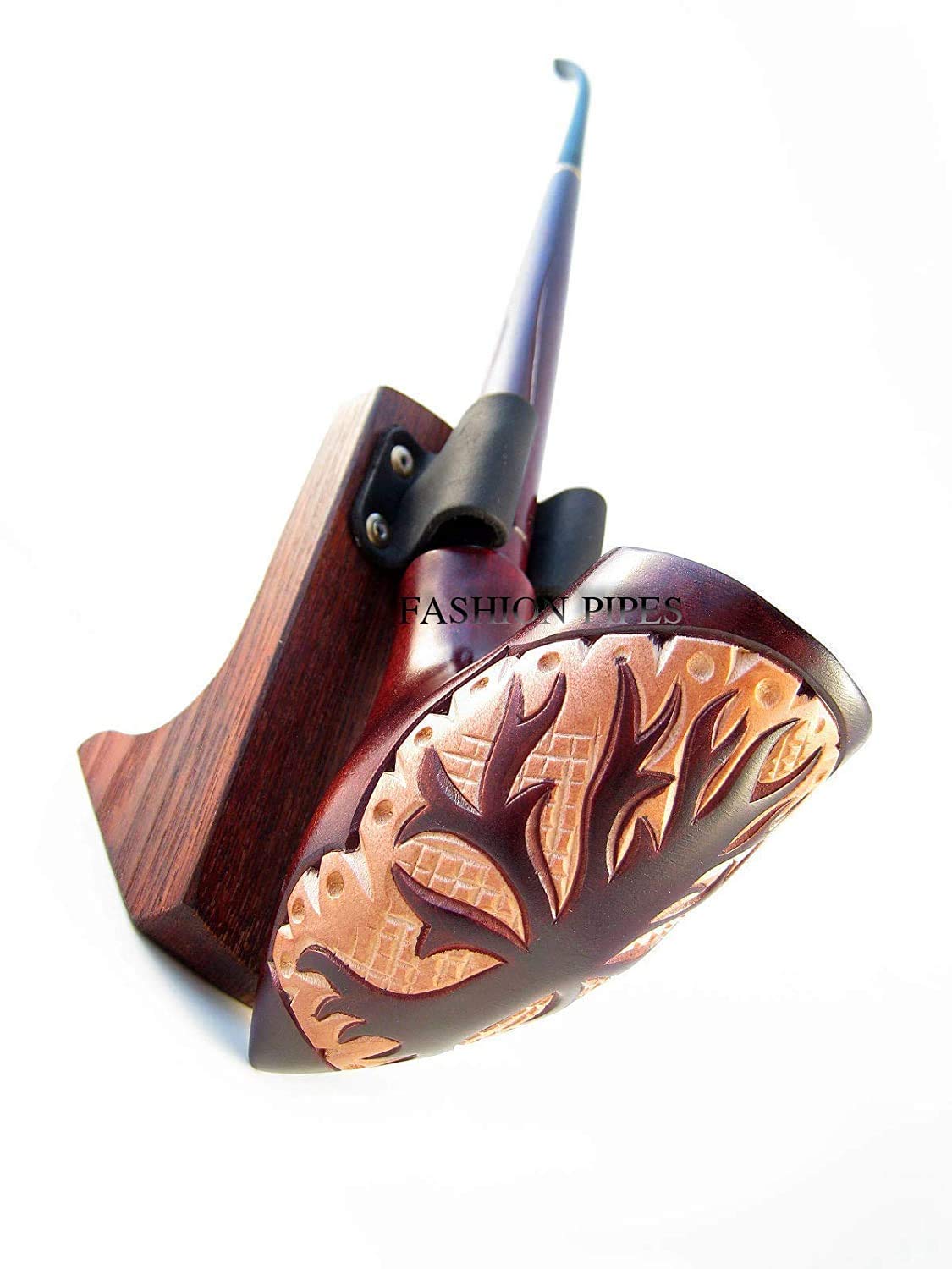 Pipa de fumar tabaco Churchwarden larga Fashion Nordic "Tree" of Life, pipa de madera de 33 cm diseñada para fumadores de pipa