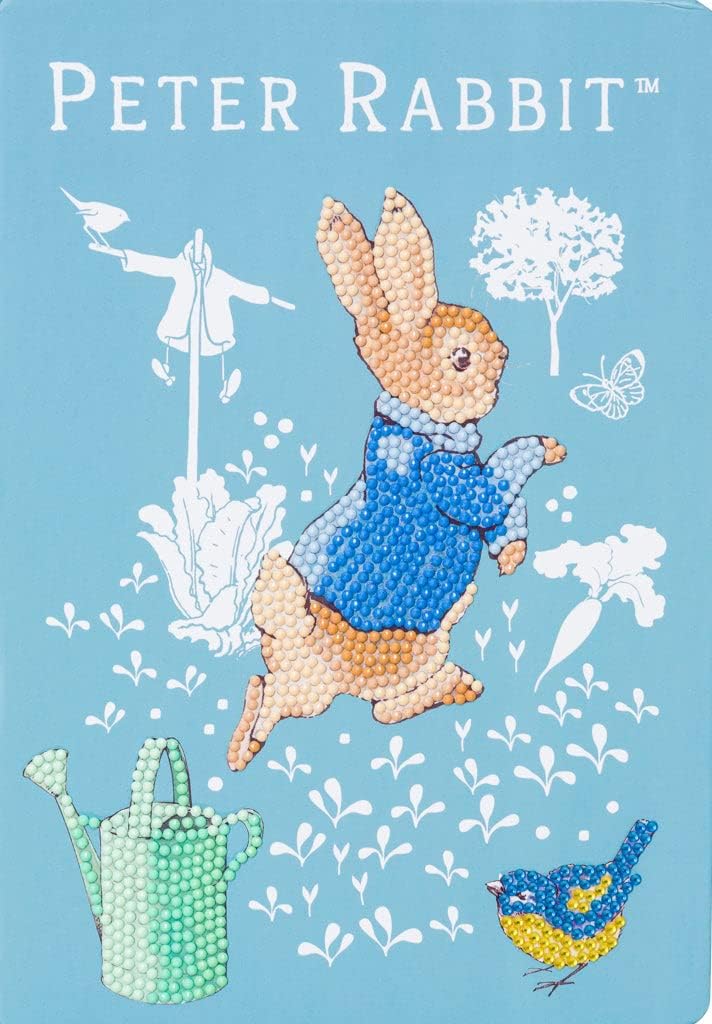 CRYSTAL ART Notebook - Beatrix Potter Peter Rabbit Notebook Kit - Create a Sparkling Notebook Cover Using Crystals - for Ages 8 and up