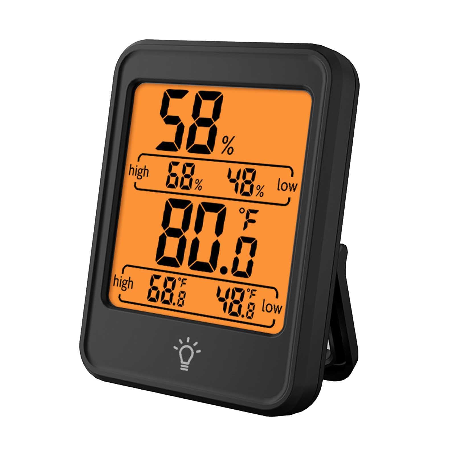 Higrômetro Termômetro Digital, Medidor de Temperatura e Umidade Com Display Grande,