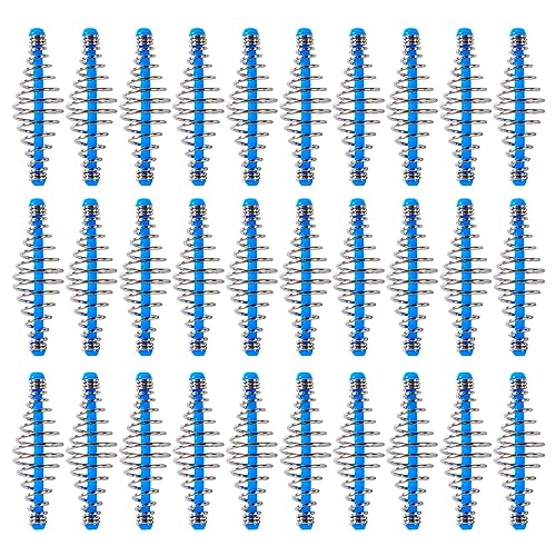 Gnbzxce 10/30Pcs Stainless Steel Spring Baits Cage Metal Baits Thrower Feeder Coils Inline Methods Fishing Tackle Baits Thrower