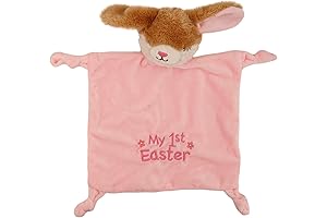 Baby Girls Bunny Security Blanket (Pink, 11 x 9 in) for Babies...