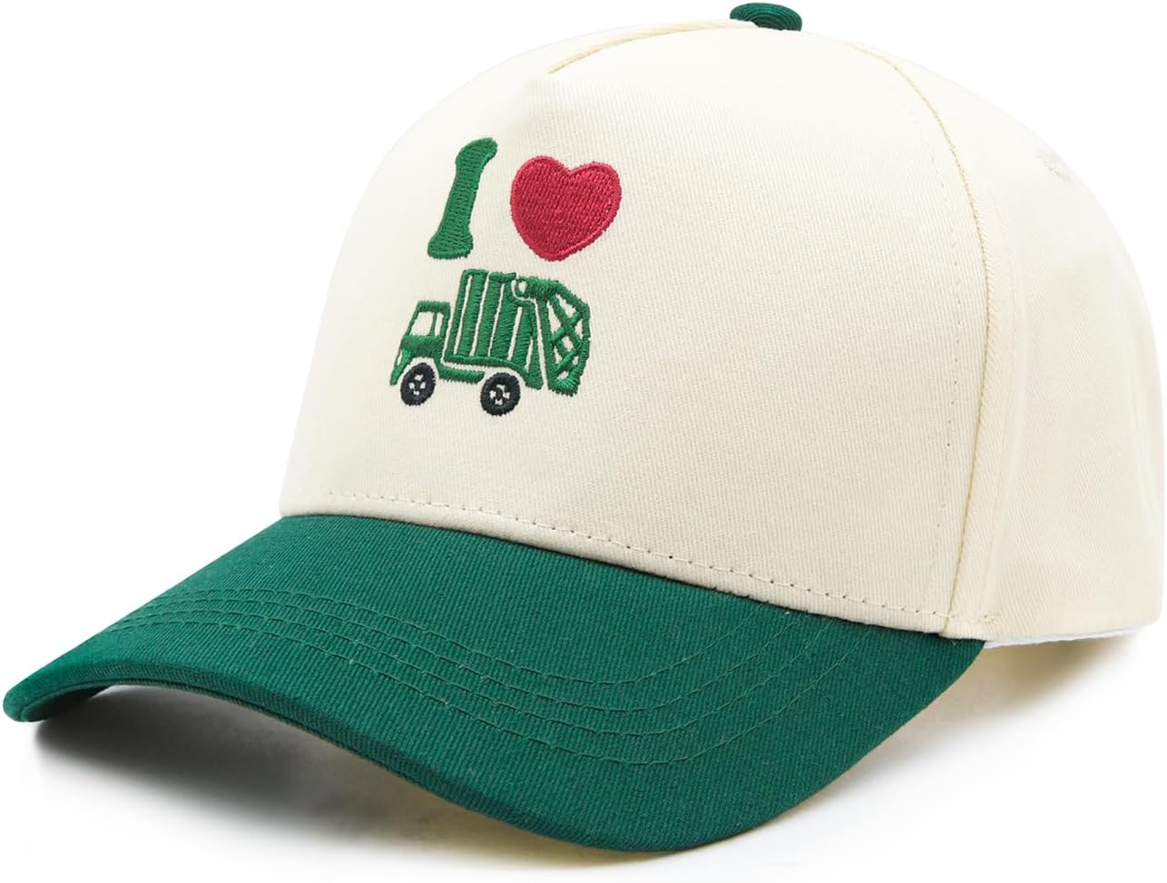 Waldeal Toddler Trucker Hats for Boys and Girls, Garbage Truck Mesh Snapback Baseball Cap for Kids Ages 2-6