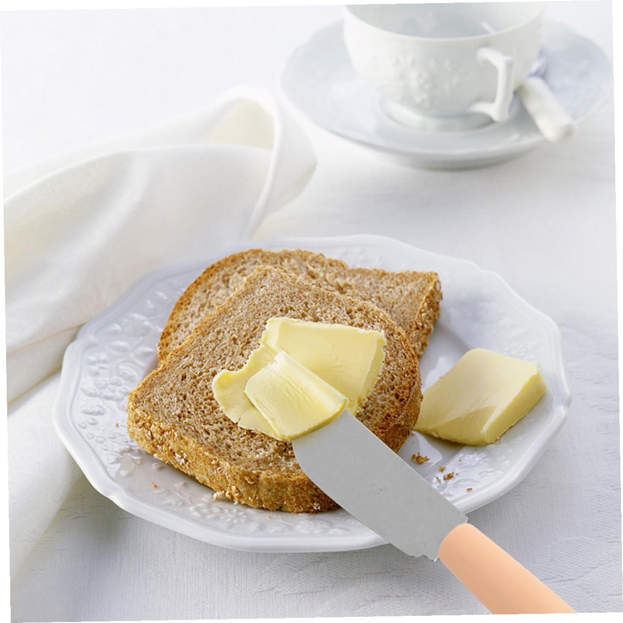 30piezas Espátulas De Cocina De Acero Inoxidable Para Untar y Cortar Herramientas De Repostería Con Mango De Plástico Para Mantequilla