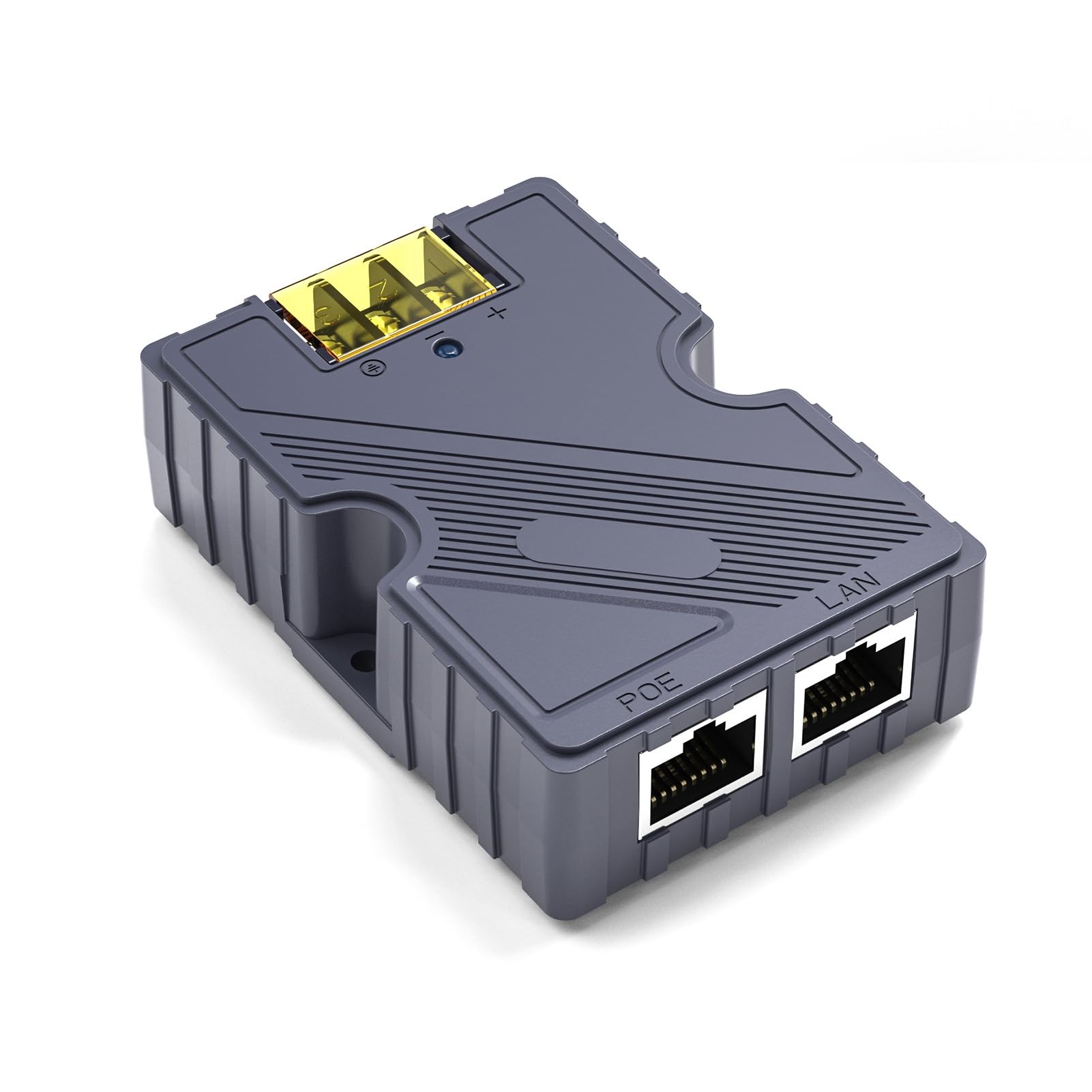 Iniettore PoE per Internet Kit Satellite, 48‑57V 3A GigE Passivo ABS Protezione Sovratensioni ESD 150W con LAN, con velocità di Rete 10, 100, 1000 Mb/s.