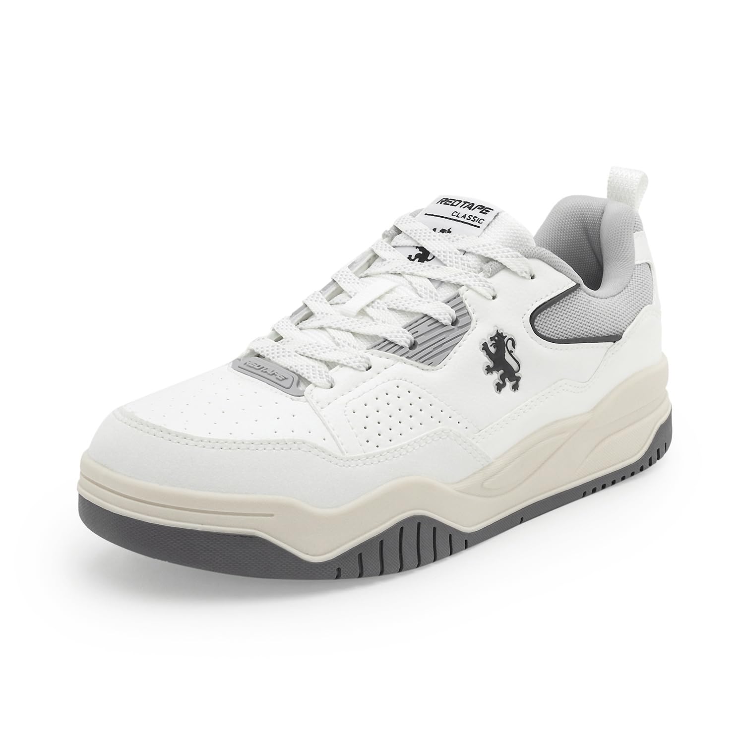Red Tape Casual Sneaker Shoes for Men | Classic Rounded Toe, Soothing Insole & Impact-Resistant Comfort Off White/Grey (B0DBVC527F) Amazon Price History, Amazon Price Tracker