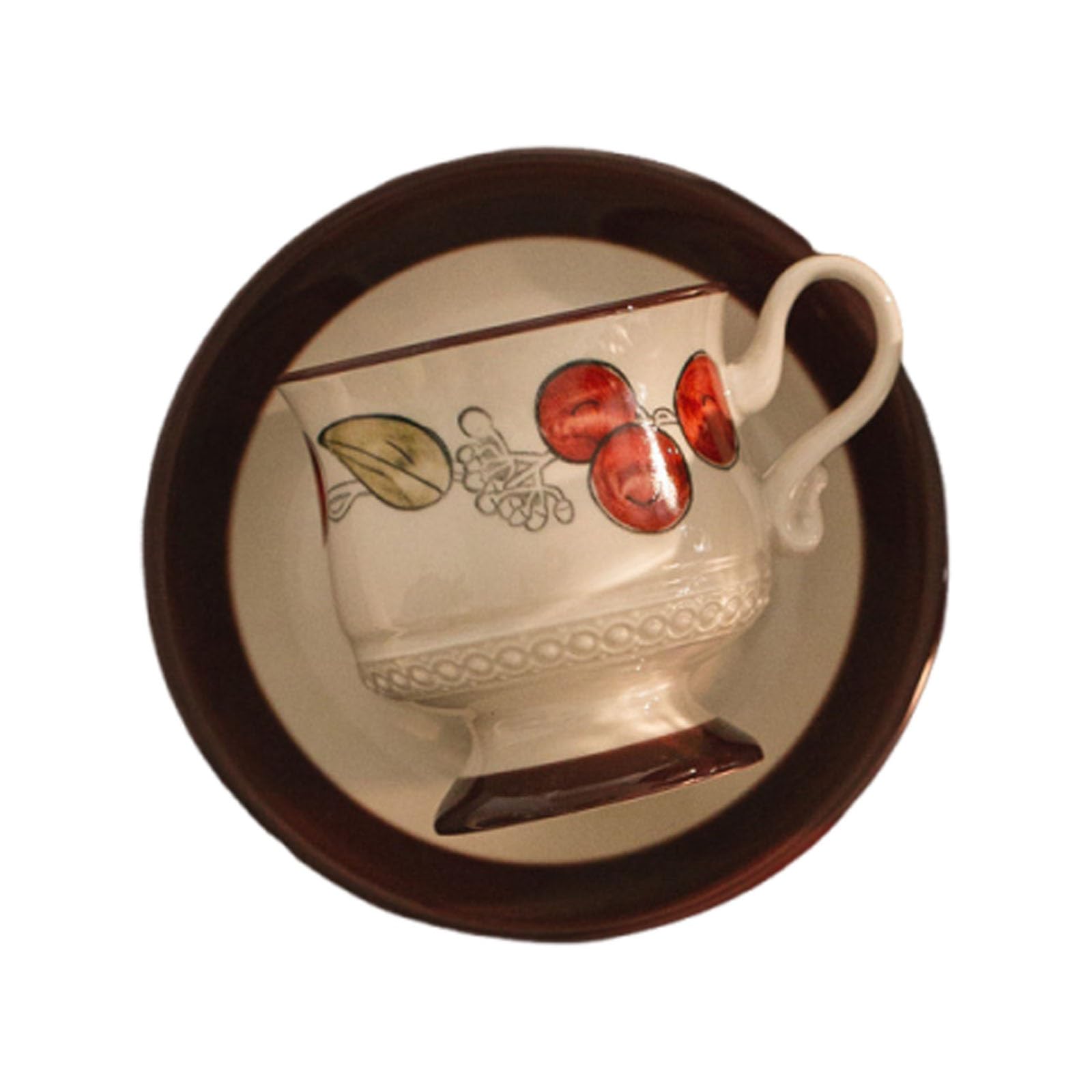 Juego de té de porcelana, juego de taza y platillo floral inglés, ideal para té, café, desayuno y cocina