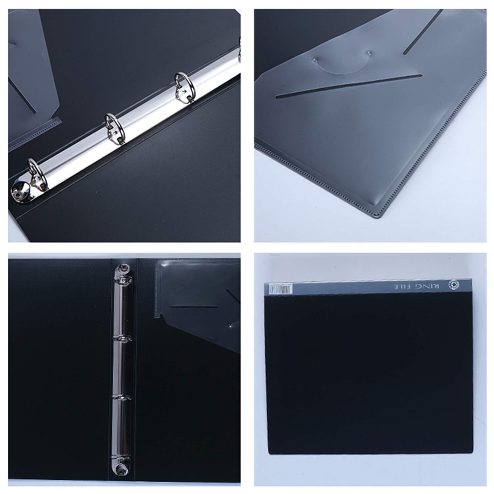 Buste per archiviazione Cartelle O-clip a4 e lettere cartelle a 4 foro Cartelle di archiviazione dati PP File Gestione delle cartelle Binder con tasche Inserire (10 confezioni) Cartelle di plastica (