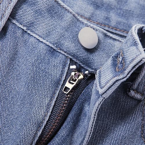 Women's White Floral Printed Jeans, High Waisted Straight Leg Denim Pants4