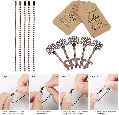 Miniatura 8 de WODEGIFT 20 piezas de recuerdos de boda, abridor de botellas, regalos rústicos de boda, recuerdos de fiesta de despedida de soltera, con etiqueta de