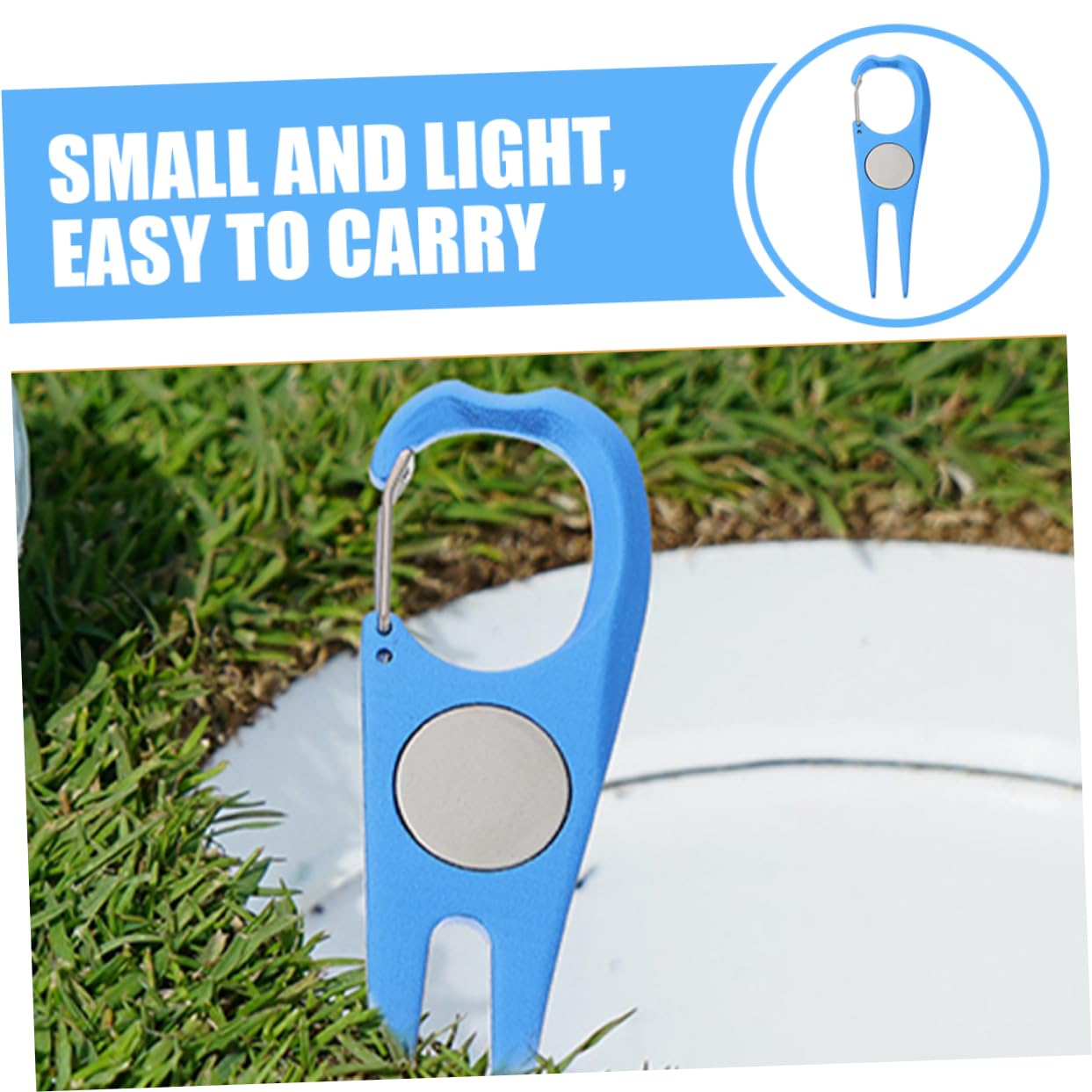 POPETPOP 2Pcs Golf Divot Repair Tool Ball Marker Lightweight Grass Tool Convenient Portable for Golf Course Use Present for Golf Enthusiasts