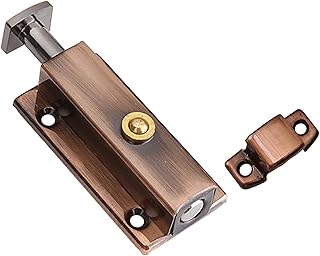 Locking Door Chain, Door Locks Internal, Door Restrictor,Door Safety Chain,Limiter Security Chain Lock,Stainless Steel Screws, Spring Loaded Latch, Slide Lock for Inside Door, Sliding Bolt Gate Latch