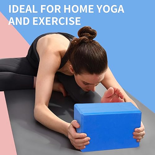 Miniatura 8 de Bloques de yoga - Bloques de espuma EVA para entrenamiento de pilates, estiramiento, meditación, bloque de yoga para flexibilidad, equilibrio,