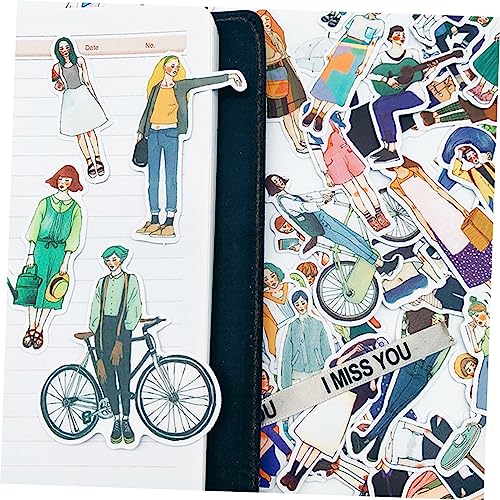CORHAD 171 Unidades Adesivos De Menina Material De Jornal Lixo Adesivos Washi Para Meninas Da Moda A