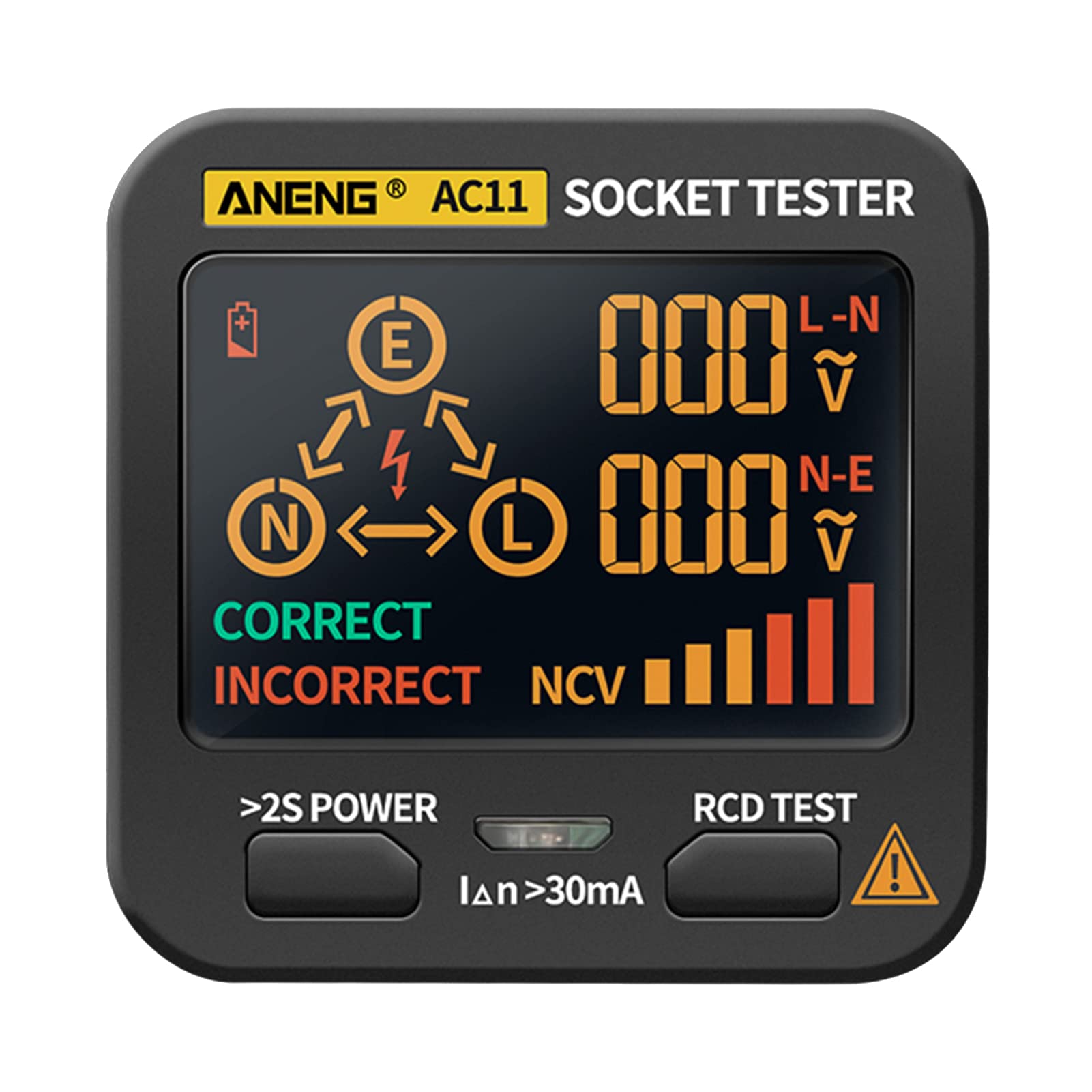 Buy AC11 Socket Tester Electric Leakage Detector LCD Display Ground