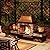 Sunjoy Outdoor Fireplace, Patio Wood Burning Fireplace with Steel Chimney, Mesh Spark Screen Doors, Fire Poker, and Removable Grate, Copper and Black